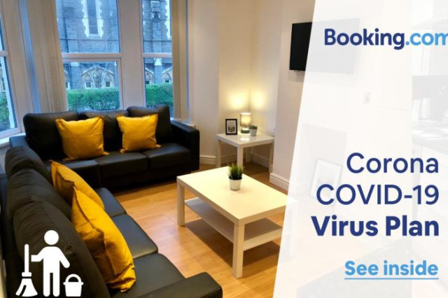 8 Person, 4 Bedroom Light, Warm & Modern Apartment - Cardiff
