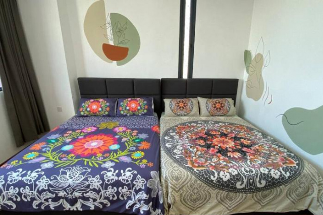 #1.3 Cozy 7Pax Large Beds 2B1R Vivacity Kuching Jazz Suites - 古晉