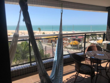 Alugo Temporada apartamento frente ao mar de Fortaleza vista panorâmica do Mar