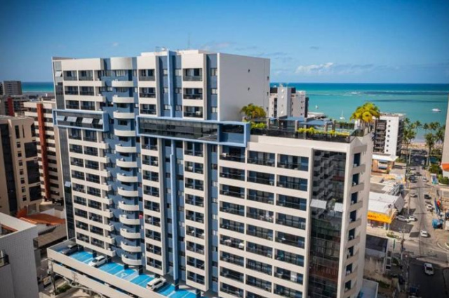 Edificio Time - 909 - Apartamento Quarto e Sala com ar condicionado, piscina, academia, jacuzzi, sau - 馬塞約