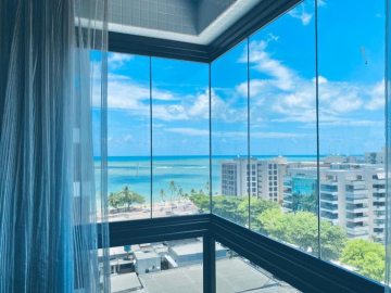 Flat com vista mar