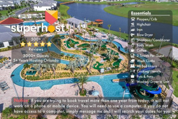 A - New 4 Bedroom Home - 5 Miles to Disney - Free Water Park - Private Pool
