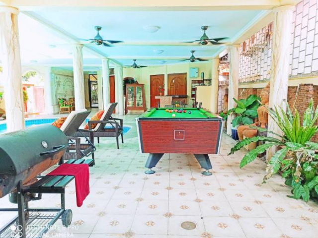 Pattaya, Jomtien Beach 500m, Luxury Thai Style, 5BR Pool Villa, BBQ, #118 - Jomtien