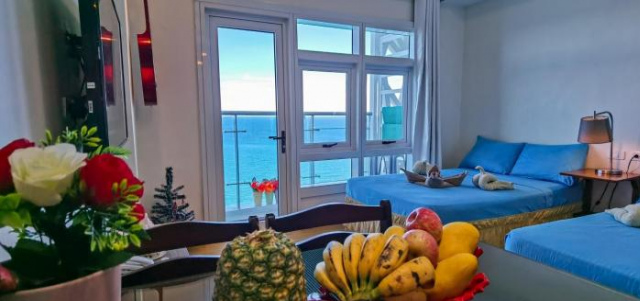 Arterra- OceanFront, fast WiFi, NFlix, kitchen -C - Mactan
