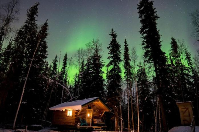 Studio Log Cabin With Aurora Views - 阿拉斯加州