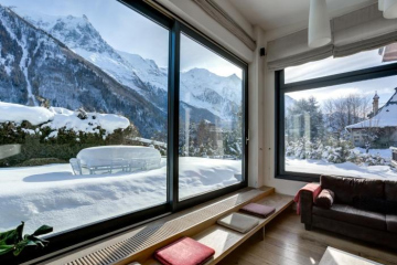 Chalet Safari. Face au Mont-Blanc.