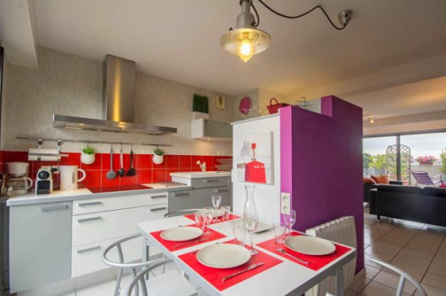 Luxury Top Floor Duplex spa jacuzzi terrasses parking 4 personnes centre-ville - Lorient