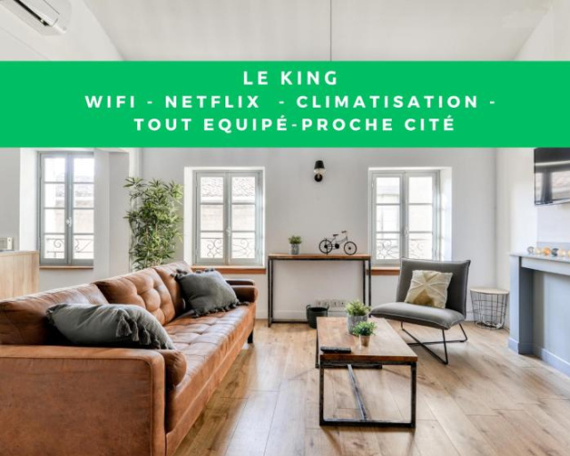 le king - vue bastide - wifi - Carcassonne